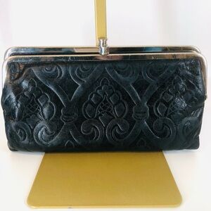HOBO Lauren Embossed Leather Clutch